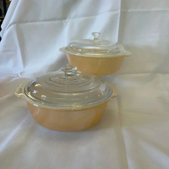 Fire King by Anchor Hocking 2 Qt & 1 1/2 Qt Casserole Dishes - Picture 3 of 6